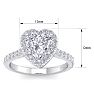 2 1/2 Carat Heart Shape Halo Diamond Engagement Ring In 14 Karat White Gold Image-5