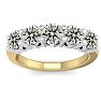 1 1/2 Carat Five Diamond Wedding Band In 14 Karat Yellow Gold Image-1