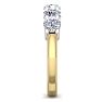 1 1/2 Carat Five Diamond Wedding Band In 14 Karat Yellow Gold Image-4