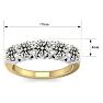 1 1/2 Carat Five Diamond Wedding Band In 14 Karat Yellow Gold Image-5