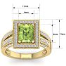 2 1/2 Carat Peridot and Halo Diamond Ring In 14 Karat Yellow Gold Image-5