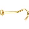 2mm Flat Ball Nose Ring In 14K Yellow Gold Image-2