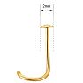 2mm Flat Ball Nose Ring In 14K Yellow Gold Image-3
