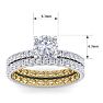 2 Carat Round Shape Diamond Bridal Set In Quilted 14 Karat White and Yellow Gold Image-5