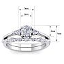 7/8 Carat Diamond Antique Style Bridal Set In 14 Karat White Gold Image-5