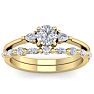 7/8 Carat Diamond Antique Style Bridal Set In 14 Karat Yellow Gold Image-1