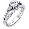 7/8 Carat Diamond Antique Style Bridal Set In 14 Karat White Gold Image-2