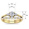 7/8 Carat Diamond Antique Style Bridal Set In 14 Karat Yellow Gold Image-5