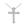 1/2ct Diamond Cross Pendant in 10k White Gold. Bargain Price Image-1