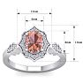 1-1/2 Carat Oval Shape Morganite and Diamond Ring In 14 Karat White Gold Image-5