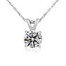 .55 Carat Colorless Diamond Solitaire Pendant in 14K White Gold with Free Chain. Limited Quantity of This Special Size.  Over 1/2 Carat! Image-1