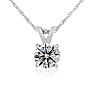 .55 Carat Colorless Diamond Solitaire Pendant in 14K White Gold with Free Chain. Limited Quantity of This Special Size.  Over 1/2 Carat! Image-1