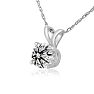 .55 Carat Colorless Diamond Solitaire Pendant in 14K White Gold with Free Chain. Limited Quantity of This Special Size.  Over 1/2 Carat! Image-2