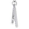 Letter A Diamond Initial Necklace In 14 Karat White Gold With 21 Diamonds Image-3