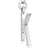Letter K Diamond Initial Necklace In 14 Karat White Gold With 19 Diamonds Image-3
