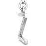 Letter Z Diamond Initial Necklace In 14 Karat White Gold With 18 Diamonds Image-3