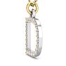 Letter D Diamond Initial Necklace In 14 Karat Yellow Gold With 23 Diamonds Image-3