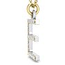 Letter E Diamond Initial Necklace In 14 Karat Yellow Gold With 20 Diamonds Image-3