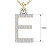 Letter E Diamond Initial Necklace In 14 Karat Yellow Gold With 20 Diamonds Image-5