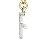 Letter F Diamond Initial Necklace In 14 Karat Yellow Gold With 16 Diamonds Image-3