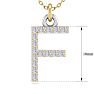 Letter F Diamond Initial Necklace In 14 Karat Yellow Gold With 16 Diamonds Image-5