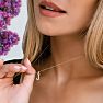 Letter J Diamond Initial Necklace In 14 Karat Yellow Gold With 13 Diamonds Image-7