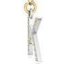 Letter K Diamond Initial Necklace In 14 Karat Yellow Gold With 19 Diamonds Image-3