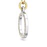 Letter O Diamond Initial Necklace In 14 Karat Yellow Gold With 22 Diamonds Image-3