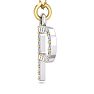 Letter P Diamond Initial Necklace In 14 Karat Yellow Gold With 19 Diamonds Image-3