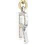 Letter R Diamond Initial Necklace In 14 Karat Yellow Gold With 23 Diamonds Image-3