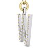 Letter W Diamond Initial Necklace In 14 Karat Yellow Gold With 31 Diamonds Image-3