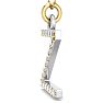 Letter Z Diamond Initial Necklace In 14 Karat Yellow Gold With 18 Diamonds Image-3