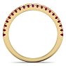 1/3 Carat Ruby Cross Wedding Band In 14 Karat Yellow Gold Image-3