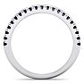 1/3 Carat Sapphire Cross Wedding Band In 14 Karat White Gold Image-3