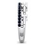 1/3 Carat Sapphire Cross Wedding Band In 14 Karat White Gold Image-4
