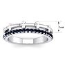 1/3 Carat Sapphire Cross Wedding Band In 14 Karat White Gold Image-5
