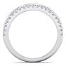 1/3 Carat Diamond Cross Wedding Band In 14 Karat White Gold Image-3