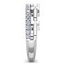 1/3 Carat Diamond Cross Wedding Band In 14 Karat White Gold Image-4