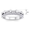 1/3 Carat Diamond Cross Wedding Band In 14 Karat White Gold Image-5