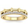 1/3 Carat Diamond Cross Wedding Band In 14 Karat Yellow Gold Image-1