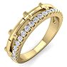 1/3 Carat Diamond Cross Wedding Band In 14 Karat Yellow Gold Image-2