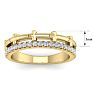 1/3 Carat Diamond Cross Wedding Band In 14 Karat Yellow Gold Image-5
