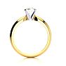1 Carat Round Natural Diamond Solitaire Ring in 14K Yellow Gold Image-2