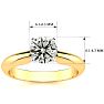 1 Carat Round Natural Diamond Solitaire Ring in 14K Yellow Gold Image-4
