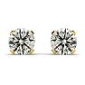 0.22 Carat Colorless Diamond Stud Earrings In 14 Karat Yellow Gold Image-2