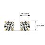 0.22 Carat Colorless Diamond Stud Earrings In 14 Karat Yellow Gold Image-3