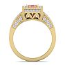 1-1/2 Carat Morganite and Diamond Ring In 14 Karat Yellow Gold Image-3