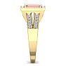 1-1/2 Carat Morganite and Diamond Ring In 14 Karat Yellow Gold Image-4