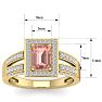 1-1/2 Carat Morganite and Diamond Ring In 14 Karat Yellow Gold Image-5
