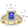 1 3/4 Carat Tanzanite and Halo Diamond Ring In 14 Karat Yellow Gold Image-5